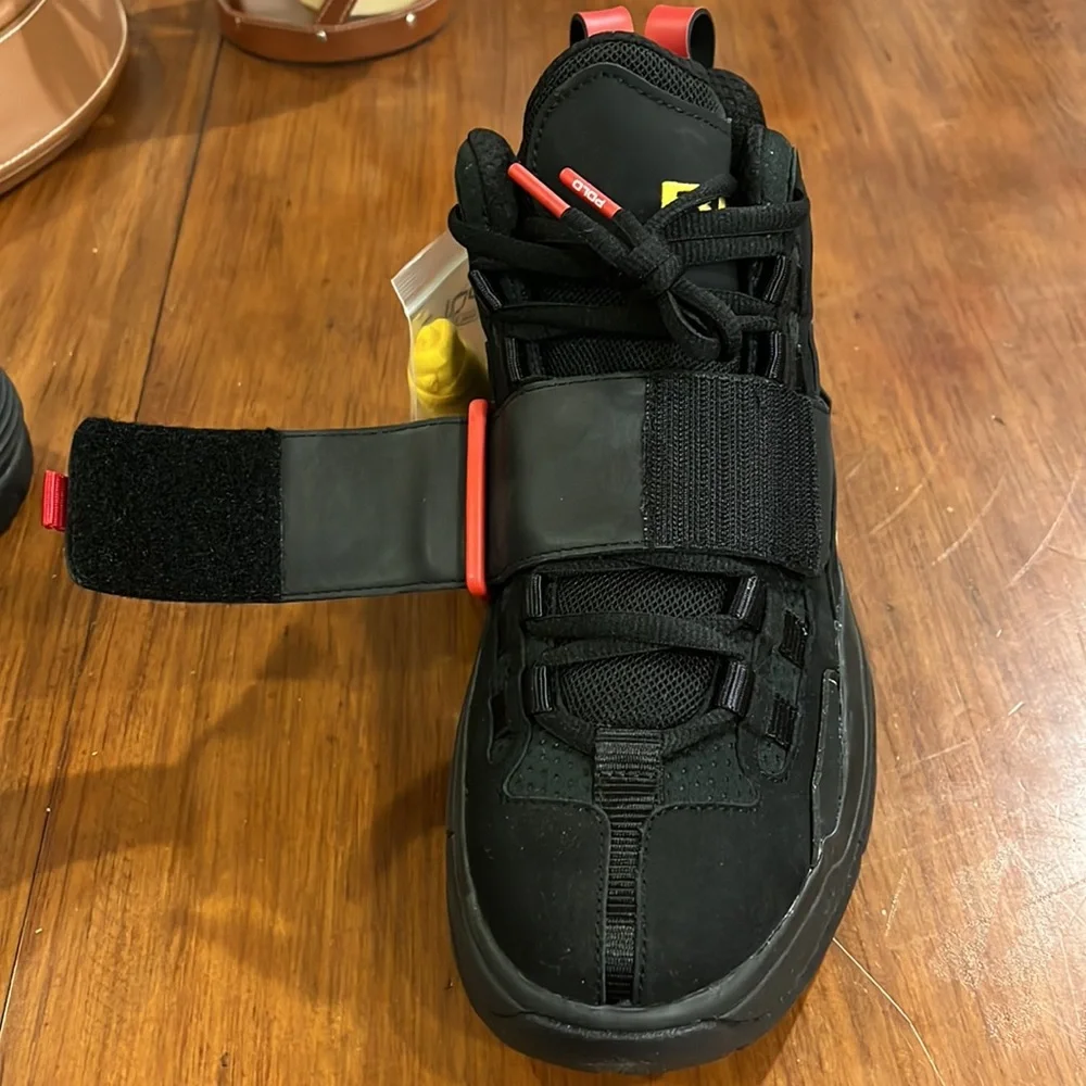 Polo Sport Ralph Lauren PS100 SK HTL shoes sneakers new nubuck black Men Size 9